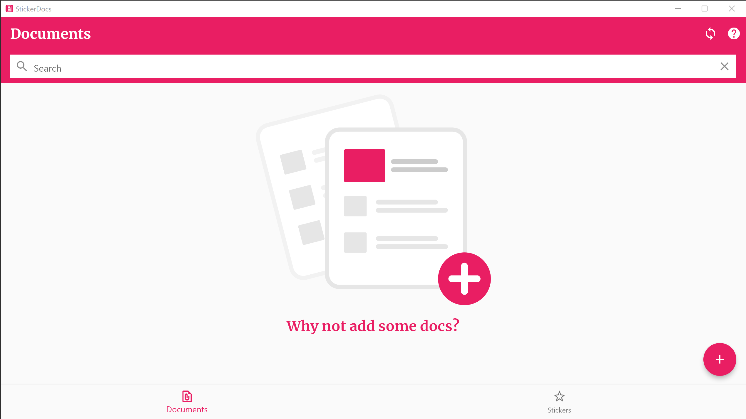 StickerDocs app